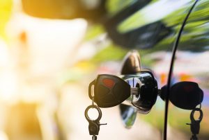 car key fob in car portrait