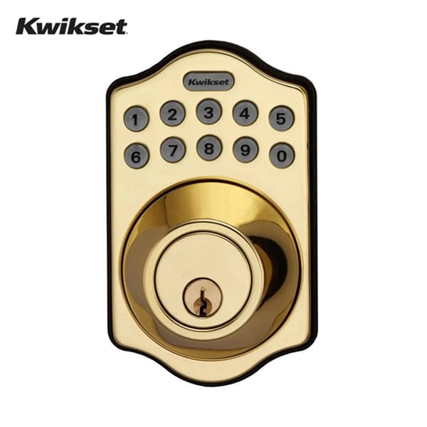 Kwikset - 264 Traditional Electronic Deadbolt / Keypad (Polished Brass)